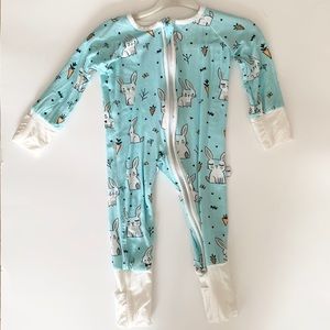 EUC Lil Sleepies zipper footie 3-6 Mo